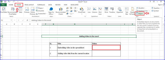 How to place video inside a spreadsheet – Computer Tips and Articles